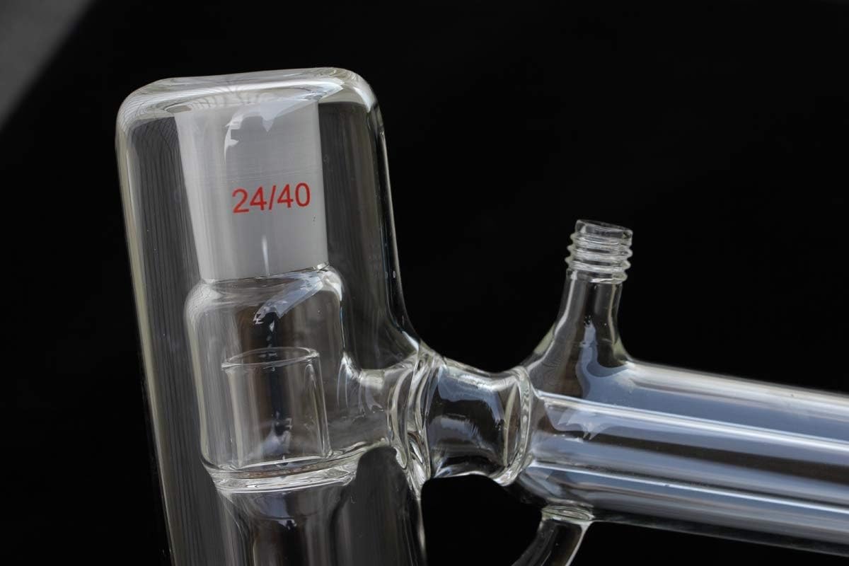 Testa di distillazione a corto raggio in vetro da 2 litri con prevenzione del riflusso - 75 gradi e giunto 24/40 for uso in laboratorio