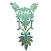 1 Pair Flower Blue Lace Vintage Design DIY Applique Embroidered Sew on Iron on Patch