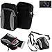 Produktbild K-S-Trade Für Sony Cyber-Shot DSC-RX100 IV Gürtel Tasche Umhänge Tasche Fototasche Schutz Hülle für Sony Cyber-Shot DSC-RX100 IV, schwarz-grau + Extrafach mit Platz für Powerbank, Festplatte