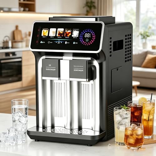 Fabricadora de hielo de mostrador 3 en 1, negra miniatura 1