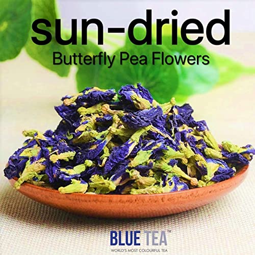 Blue Tea - Combo Pack - Butterfly Pea Flower Tea And Butterfly Pea Ashwagandha - 60 Pyramid Tea Bags | Directly From Source | Vegan - Gluten Free - Gmo Free | #TOP3