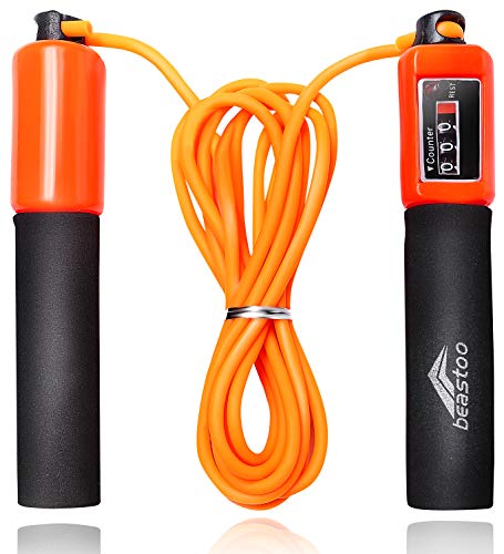 Beastoo トレーニング縄跳び ジャンプロープ ジャンプカウンター付き スポーツ フィットネス ダイエット 筋トレ用 男女兼用ロープ長さ調整可 2019年版 2019年版
