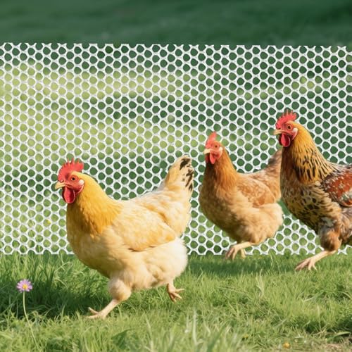 5 m × 40 cm Rollgitterzaun aus Kunststoff, Vielseitiger weiß Tiergitterzaun mit Netz, Zuschneidbar, langlebig als Baumschutz, Katzen-, Hunde- & Kaninchenbarriere sowie Pflanzenschutz