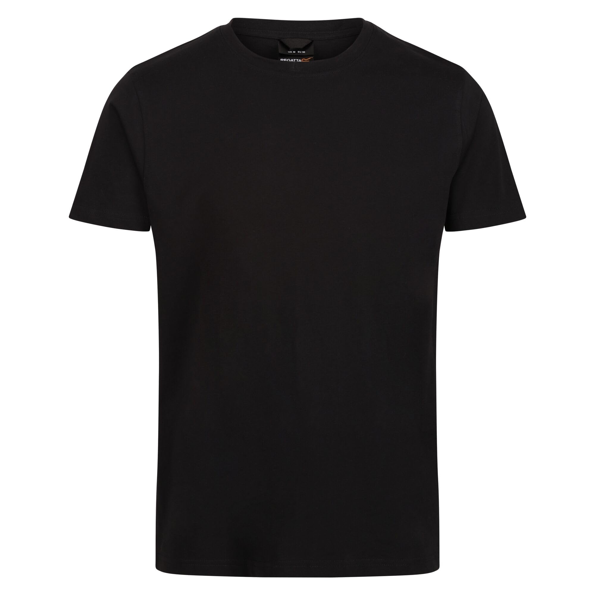 Regatta Professional Mens Pro Soft Touch Cotton Short Sleeved T Shirt Black
