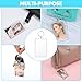 Yuanan 50PCS Clear Acrylic Photocard Holder Keychain, 2” × 3“ inch Photo Keychains Blank for DIY Crafts, Personalized Gifts, Bulk Keychain Picture Holder for Custom Creations Peripheral Materials