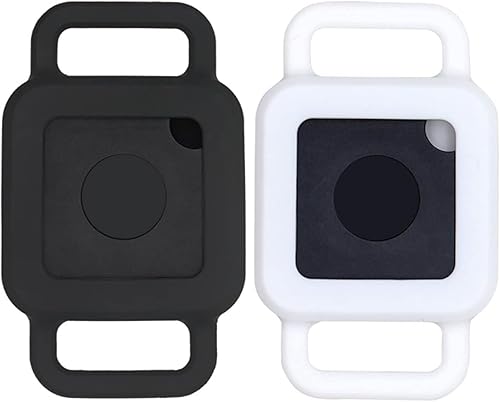 Paquete de 2 Funda compatible con Tile Pro (2020 y 2018), soporte para collar de perro para Tile Pro, cubierta de silicona protectora de silicona