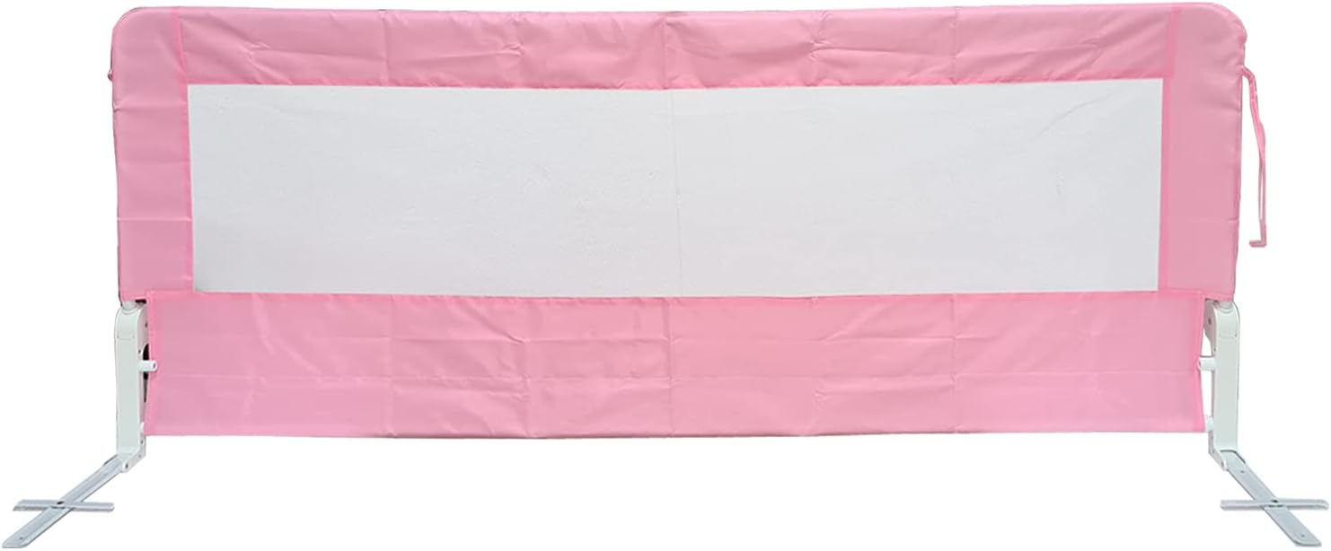 GOCART WITH G LOGO Foldable Height Falling Protector Baby Safety Guard Rail (Pink, 5.75 FEET(Pack of 2))