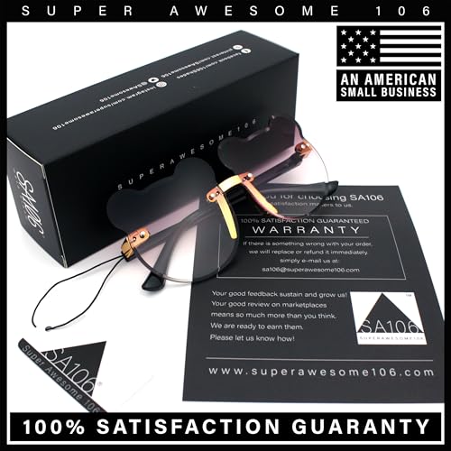 Kids Childs Rimless Teddy Bear Shape Bevel Lens Plastic Sunglasses Gold - Smoke4