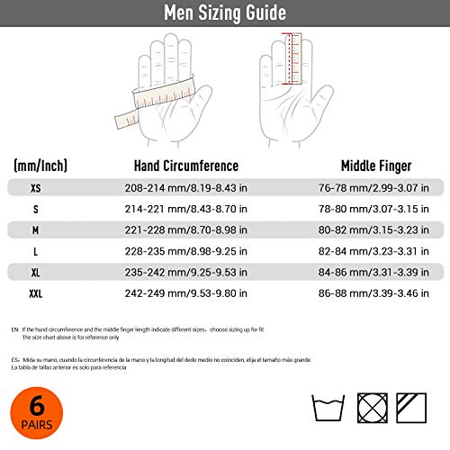 Vgo 6-Pairs Latex Rubber Coated Gardening And Work Gloves (Size Xl, High-Vis Green & Orange, Rb6023) #TOP5