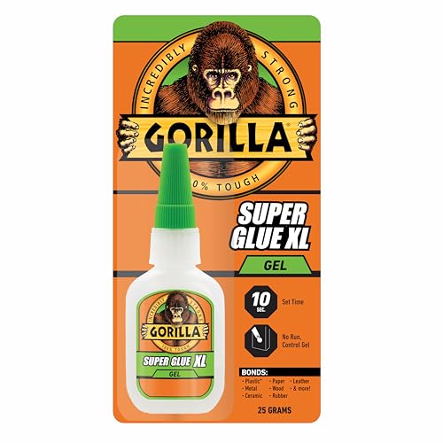 Gorilla Super Glue Gel XL, Clear 25g (Pack of 1) - Fast‑Setting, No‑Drip Control for Precise All‑Purpose Repairs