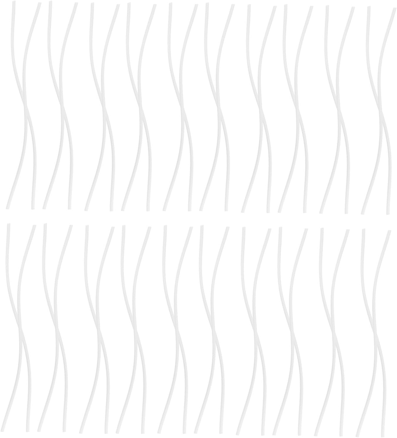 BESTonZON 100pcs Curved White Aroma Sticks Essential Oil Diffuser Rods 25x0.5cm Household and Office Reed Diffuser Accessories for Home Fragrance and Indoor Use