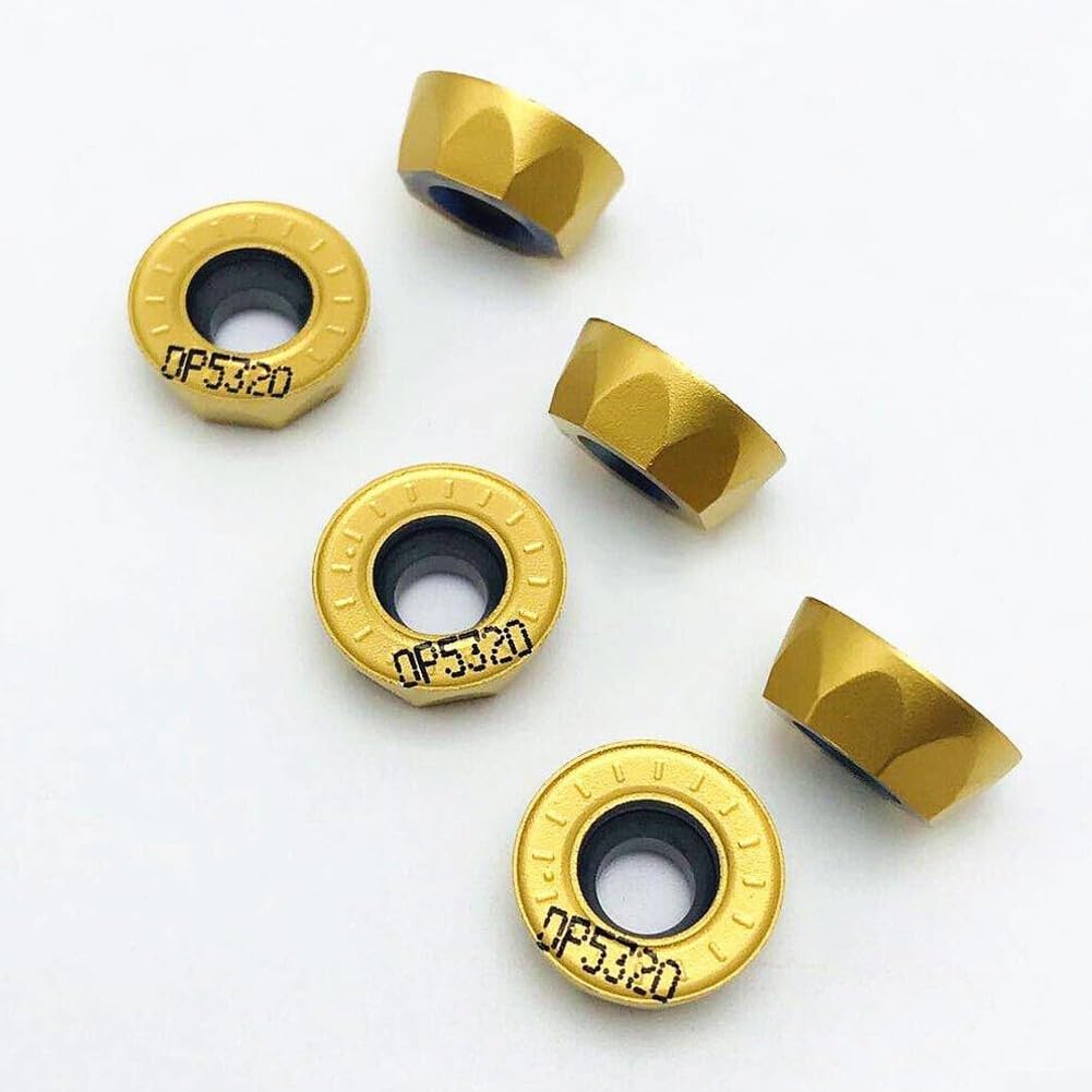 Zilimontt Zestaw 10 RPMT1204MC DP5320 R6 okrągłe wkładki frezarskie z węglików spiekanych CNC do zastosowań stalowych Wkładki frezarskie okrągłe z węglików spiekanych, frezowanie tokarskie