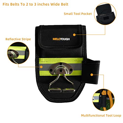 Image of MELOTOUGH Tool Belt Holder Tool Belt Hook Drill Bit Tote Hammer Holder | Multi-Function Tool Belt Hook, Tape Measure Clip, Drill Bit Tote, Hammer Loop, Fits Cordless Drills & Power Tools
