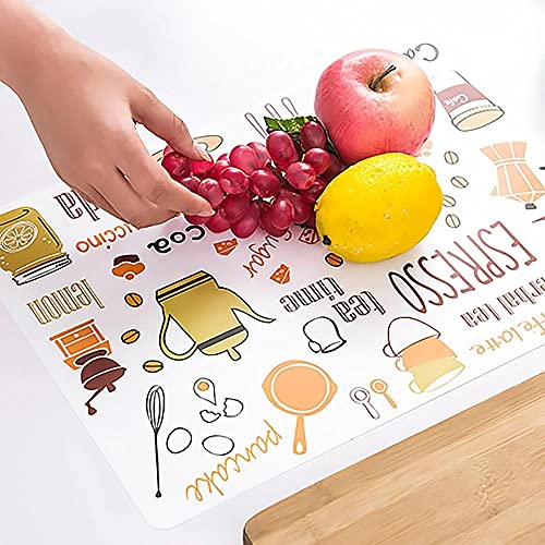 Image of 4 Pieces PVC PlaceMat - Non-Slip, Heat Resistant and Washable Hot Insulation Pad - Modern Waterproof Placemats for Decorations, Dining Table, Kitchen, Restaurant, Hotel (4-Piece, Brown)