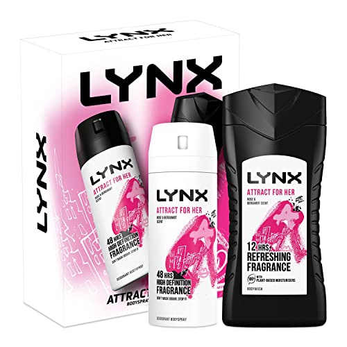Lynx Attract for Her Bodyspray and Bodywash Duo Gift Set