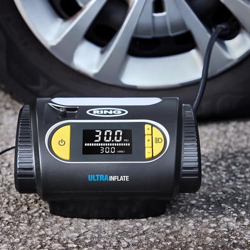 Ring Automotive ULTRAINFLATE 20 Digital Tyre Inflator - Featuring Auto-Stop & Progress Meter - Compact, Reliable & User-Friendly Tyre Pressure Solution - 11