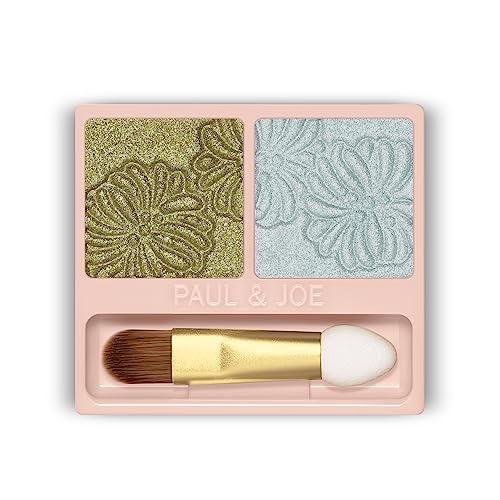 Paul & Joe Eye Color Duo Refill Only, Compact Sold Separately, Two-Tone Eye Shadow Fillers For Eyeshadow Palette, Khaki Brown And Blue Gray Long-Lasting Eye Makeup, 07 Marsh Bird, 0.71 Oz #TOP26