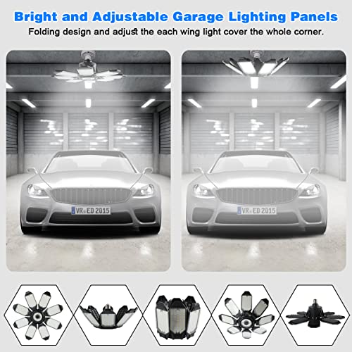 Luz de garaje deformable 200W con techos iluminados por paneles LED 4