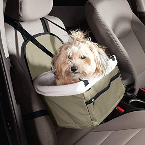 Requ Portable Pet Car Seat Foldable Dog Car Booster Seat Pet Car Basket For Small Pets Dogs Cats Pet Supplies(Beige) #TOP5
