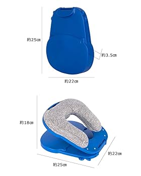 青くんセット(まくら専用) Amazon｜ケイ・ララ 昼寝枕 デスク うつぶせ [ブルー] うつ伏せ