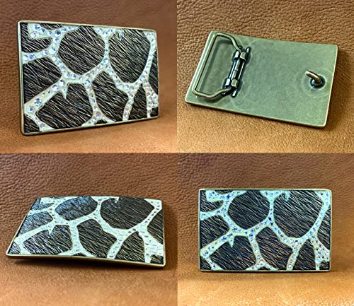 Belts Ha0708 Leopard Pattern Rhinestone Belt Buckle Fits 1-1/2" thumb #3