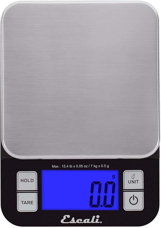 Nutro Báscula digital para alimentos, aparato de cocina multifuncional, medición precisa del peso y control de porciones, hornear y cocinar de forma sencilla, plataforma de acero inoxidable, negro, 1 unidad