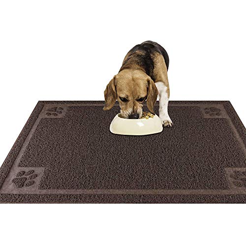 Shunai Pet Mat For Food And Water Under Bowl And Feeder, 35 X 24 Inches Large Dog Bowls Mat Waterproof Food Mat For Dogs And Cats, Silicone Non Slip For Floors, Easy To Clean #TOP4