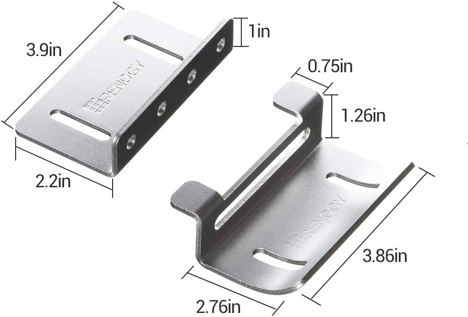 Renogy Solar Panel Mounting Curved Z Bracket-Set of 4 for RV, Boat, Roof, Wall and Other Off Gird Installation, 1 Set