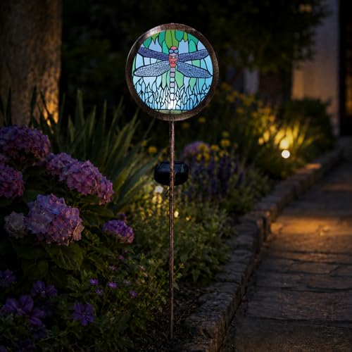 anyperfect Solar Garden Lights Outdoor Waterproof Dragonfly Stake 2Pack - image 1