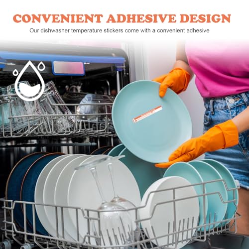 Image of Relaxweex 25 Pcs Dishwasher Temperature Strips Dishwasher 160 F Temp Stickers 160 Degree Dish Washer Heat Test Labels for Temperature Test
