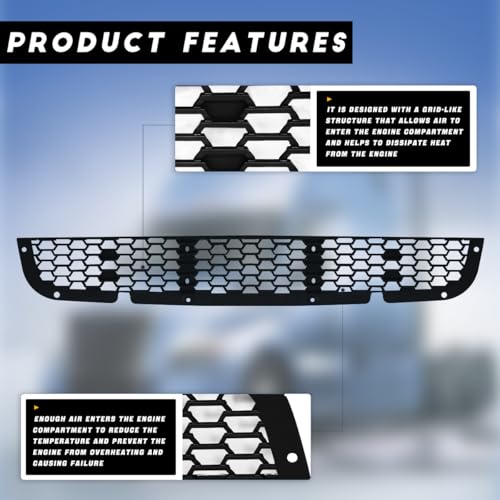 Image of Front Bumper Center Grille Insert Compatible with Freightliner Cascadia 2018-2023
