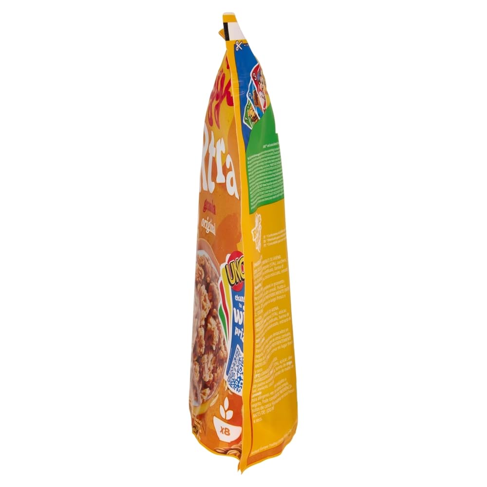 8x Extra Granola Original Knusprige Haferflocken 100% Vollkorn 375g-Packung + Beni Culinari Kostenloser Schlüsselanhänger