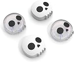 4PCS Halloween Switch Thumb Grips for Nintendo Switch Joy-Con Controller Joystick, Cute Soft Silicone Joystick Caps Cover Accessories Compatible with Nintendo Switch Joycon, Skull