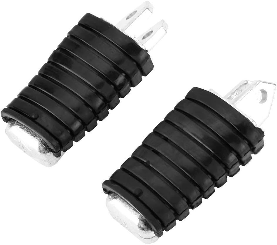 Qiilu Motorcycle Foot Pegs Anti Slip Rubber Front Foot Pegs Footrest Kick Panel for XV250 XV125 XV400 XV500 XV535 XV750 XV1100 XVS125 XVS250 XVS400 XVS650