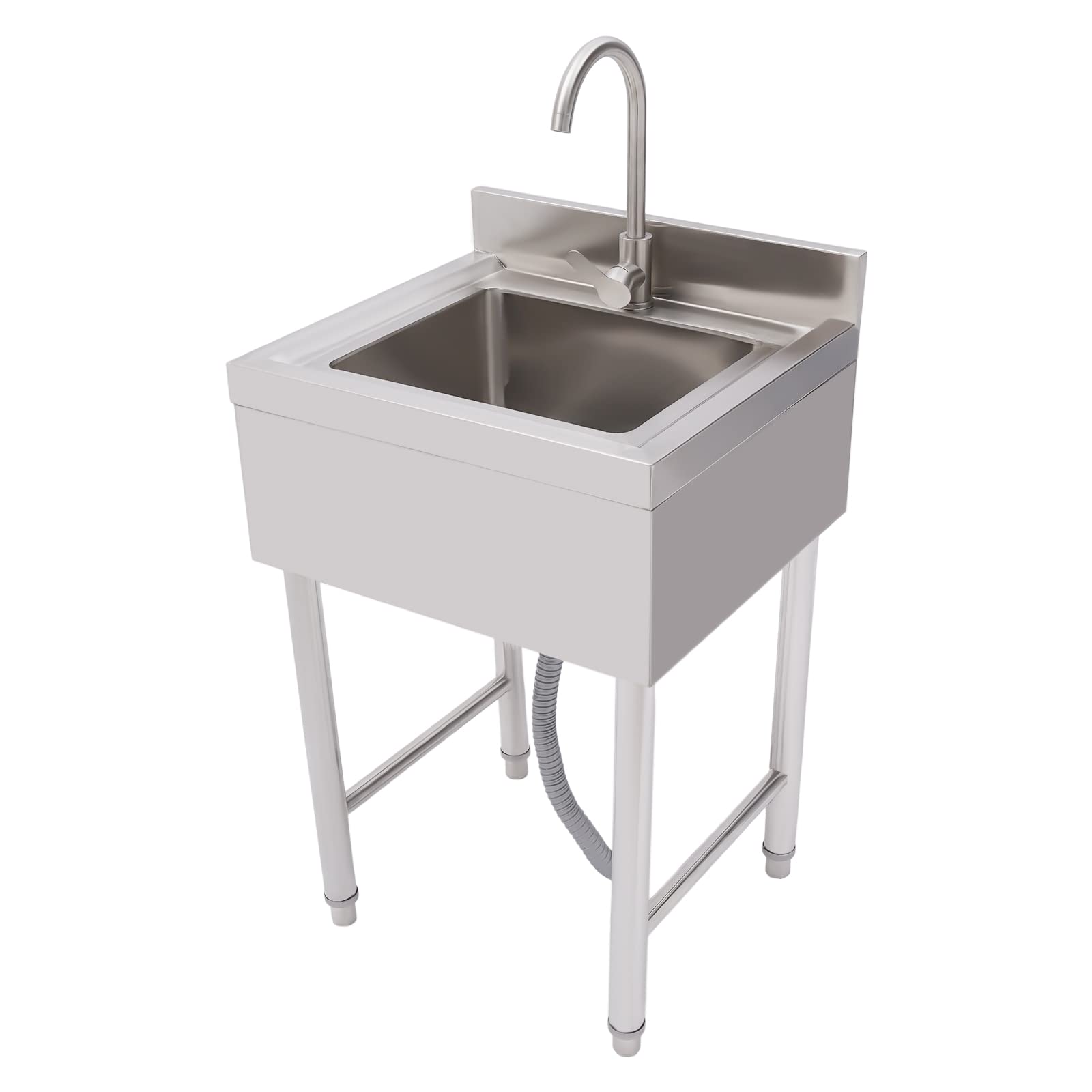 Free Standing Stainless Single Bowl Commercial Restaurant Kitchen
