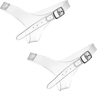 2 Pairs Invisible High Heel Shoe Straps, Detachable Shoe Straps for Heels Elastic Transparent Shoe Straps Suitable for Loose High Heels Nice to Skin