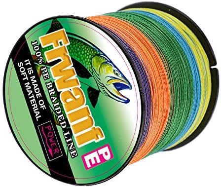 Frwanf Braid Fishing Line 1000M/1093Yards Colorful - 4 Strands Super Strong Multifilament Fishing Wire 50LB Test PE Fishing String for Freshwater&Saltwater Deep Sea Fishing Ice Fishing etc.