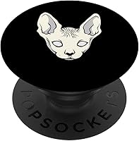 Vista 1 de Sphynx Gótico Cat Grafic Goth Death Metal - PopSockets intercambiables PopGrip