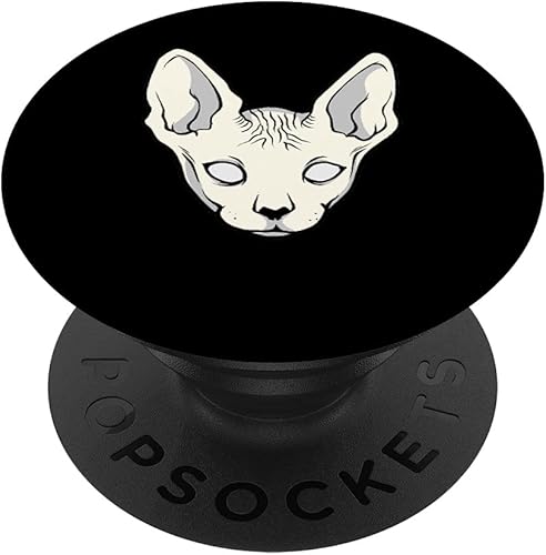 Sphynx Gótico Cat Grafic Goth Death Metal - PopSockets intercambiables PopGrip