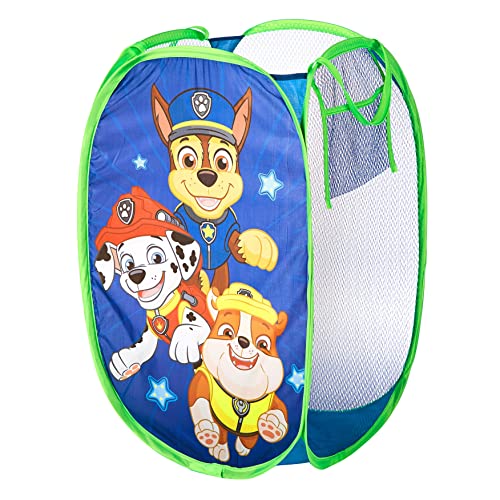 Nickelodeon Paw Patrol Chase Rubble and Marshall Pop Up Hamper with Durable Carry Handles 21 H x 13.5 W X 13.5 L