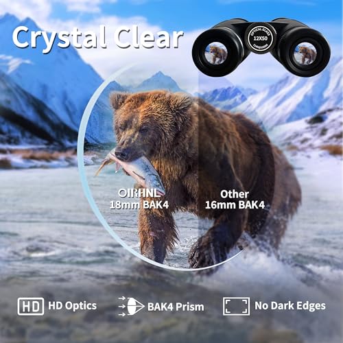 Binoculares 12x50 HD para Adultos con Adaptador para Celular miniatura 2