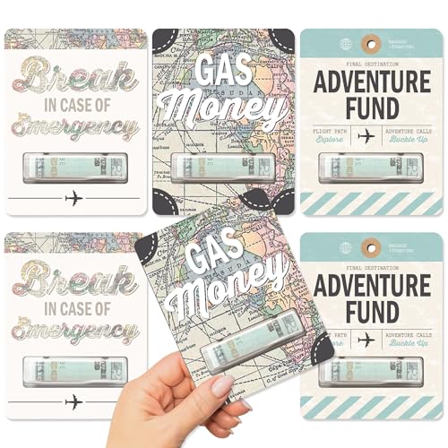 Cartes de voyage lot de 6 pièces thématiques pour décoration festive World Awaits