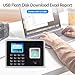 BISOFICE Biometric Time Clock Attendance Machine for Employees Support 1000pcs Fingerprint/Password/ID Card Recognition 5 Languages System USB Port Data for School Restaurant Factory Office Hospital