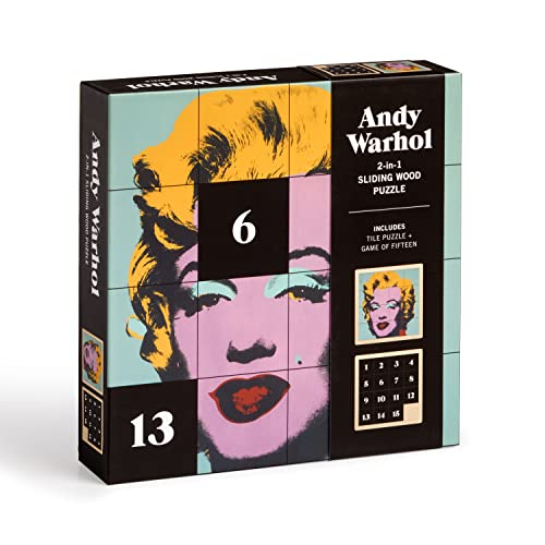 Galison Andy Warhol Marilyn Puzzle deslizante de madera 2 en 1 miniatura 2
