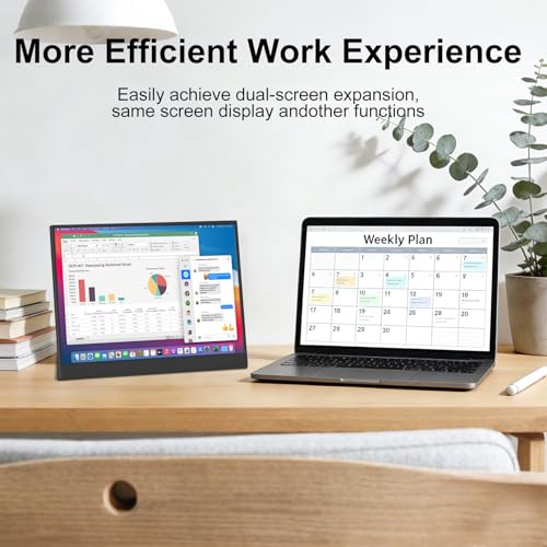 Image of 14 Inch 2K Portable Monitor, 16:10 QHD 100% sRGB HDR IPS Screen, Ultra-Slim External Second Monitor for Laptop, Phone, PS5, Xbox, Switch, PC(14.1 inch)