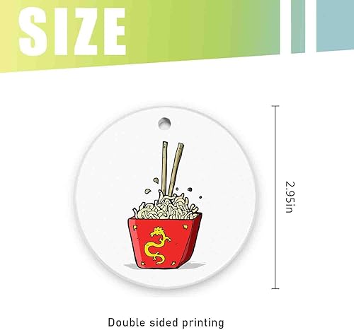 Miniatura 2 de Adornos coleccionables para árbol de Navidad con pedente de 3 pulgadas, para llevar chino, para la familia