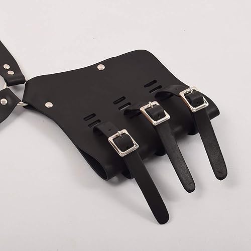 Miniatura 76 de BLESSUME Cinturón medieval de caballero con espada rana funda de estoque, soporte de vaina de estoque, 1 unidad Negro 6