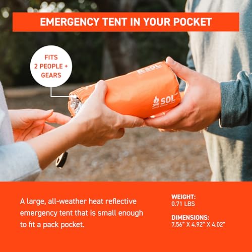 S.O.L. Survive Outdoors Longer SOL Emergency Tent - Orange miniatura 3