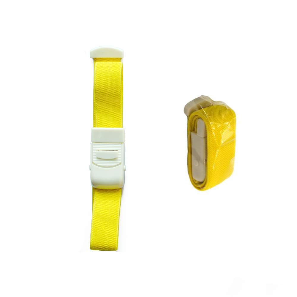 ADS Medi Care Quick Release Medical Tourniquet Color Buckle, Cotton Woven Band Medical Reusable (Yellow)