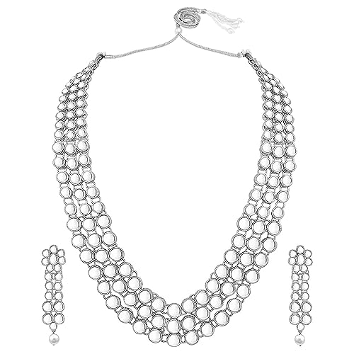 Image of Peora Anuskha Sharma Inspired Kundan Necklace & Jewelry Set Gift For Women